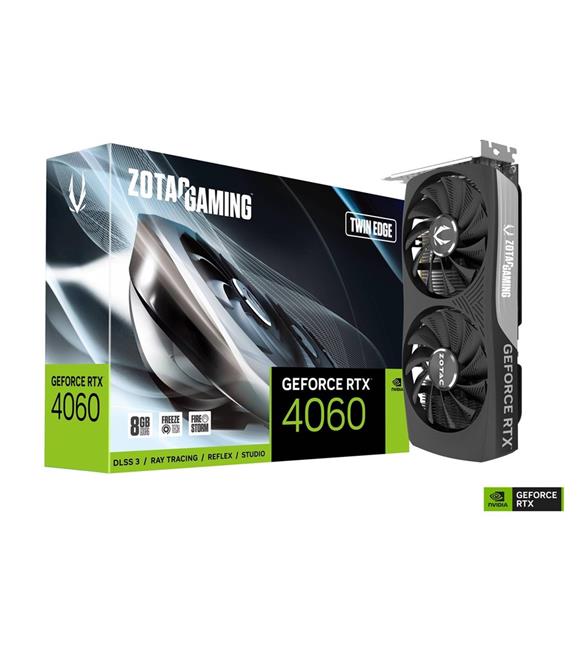 Zotac RTX4060 KUTULU Gaming Twin Edge ZT-D40600E-10M 128Bit GDDR6 8 GB Kutulu Ekran Kartı