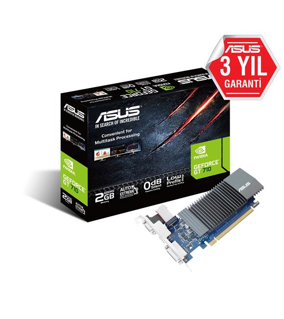 Asus Nvidia GeForce GT 710 2GB 64Bit GDDR5 (GT710-SL-2GD5-BRK) Ekran Kartı