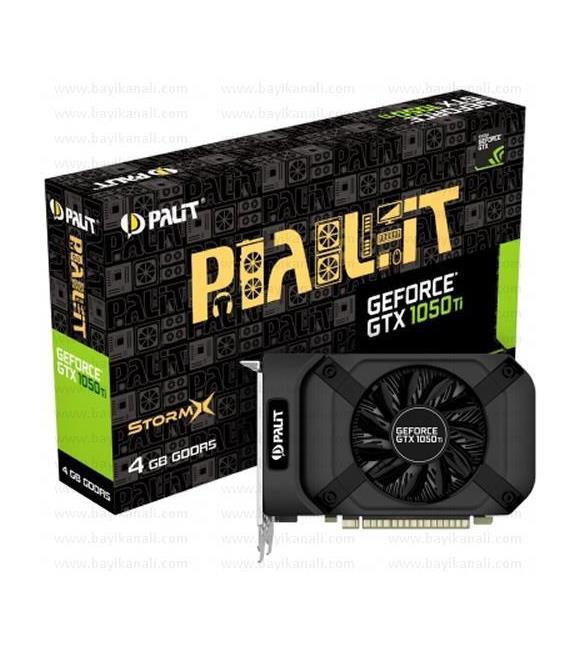 Palit GTX1050Ti StormX 4GB 128Bit GDDR5 HDMI,DVI,DP,Single Fan Ekran Kartı