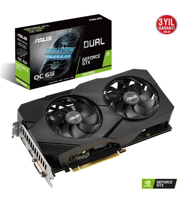 Asus Gtx 1660 Super Oc 6Gb Gddr6 192Bit 16X (Dual-Gtx1660S-O6G-Evo) Ekran Kartı