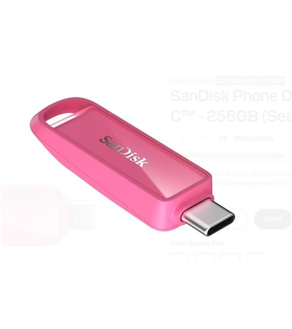 Sandisk SDIXS0N-256G-GN6NG 256GB Phone Drive with USB-C-128GB (Seastar Pink) Flash Bellek_1