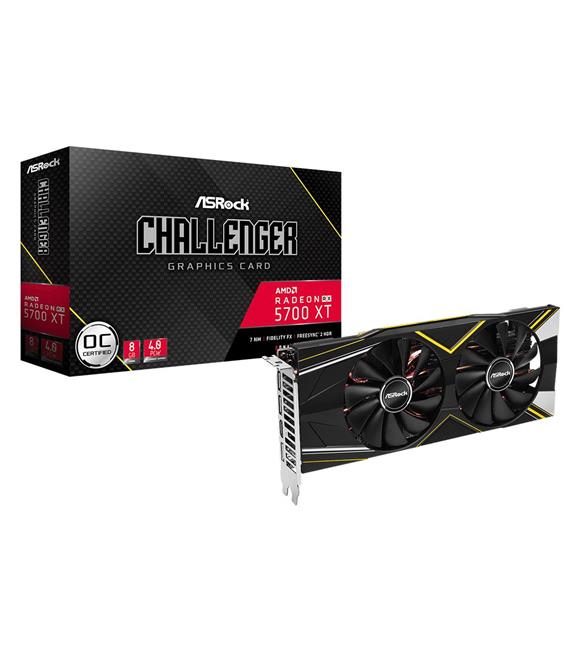 Asrock Radeon RX5700XT Challenger 8G OC ASR-RX5700XT-CLD8GO Ekran Kartı