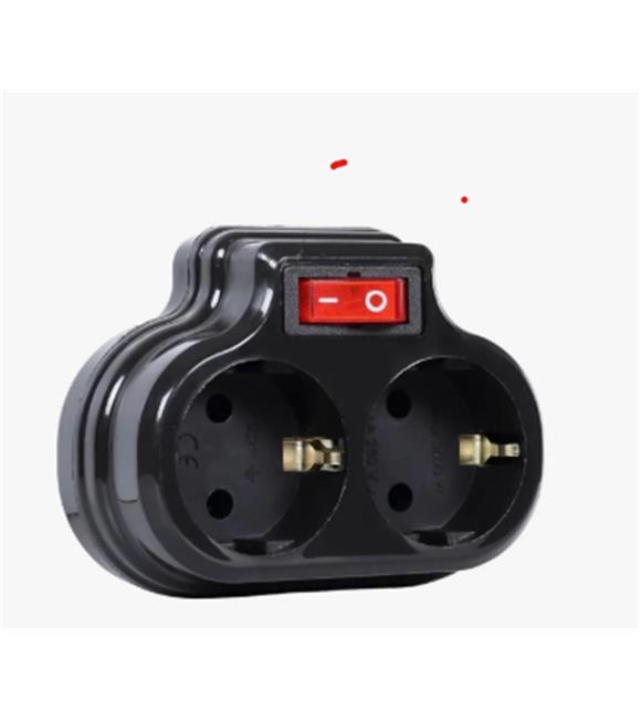 Mutlusan Topraklı 2lİ Anahtarlı Topraklı Fiş, SiyaH Priz  001 170 0330 07 0011