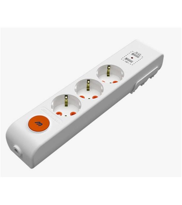 Mutlusan Rı-Tech 3lü 2mt Anahtarlı 1Usb+1Type-C ı Topraklı Grup Priz(Ç.K.) (001 175 350102 02 00)