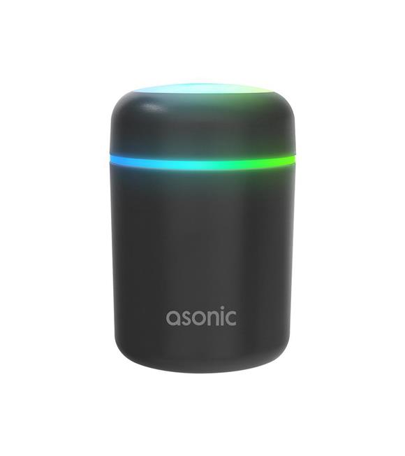 Asonic HN21 Matte Gri 2W 300ML kapasiteli 4 Saat Çalışabilir RGB Mini Oda Nemlendirici