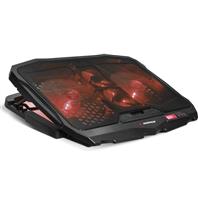 Addison Rampage AD-RC4 Siyah 2-125 mm+2-70mm Işıklı Fan 15"-17" Notebook Soğutucu Stand