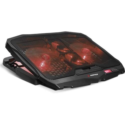 Addison Rampage AD-RC4 Siyah 2-125 mm+2-70mm Işıklı Fan 15"-17" Notebook Soğutucu Stand Yaza Özel