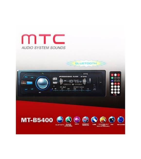 Mtc Mt-b5400 Bluetooth sb ve Kart Okuyuculu Oto Teyp Radyo