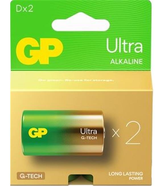 GP G-Tech LR20 Büyük Boy Ultra Alkalin Pil 2'li Paket GP13AU-U2 D Boy