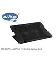 Addison ANC-606 Çift Fanlı Ledli 2-USB Portlu Kademeli Notebook Soğutucu