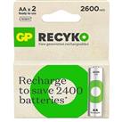 GP AA 2600 mAh Şarjlı Kalem Pil 2'li Paket GP270AAHCEMTR-2GB