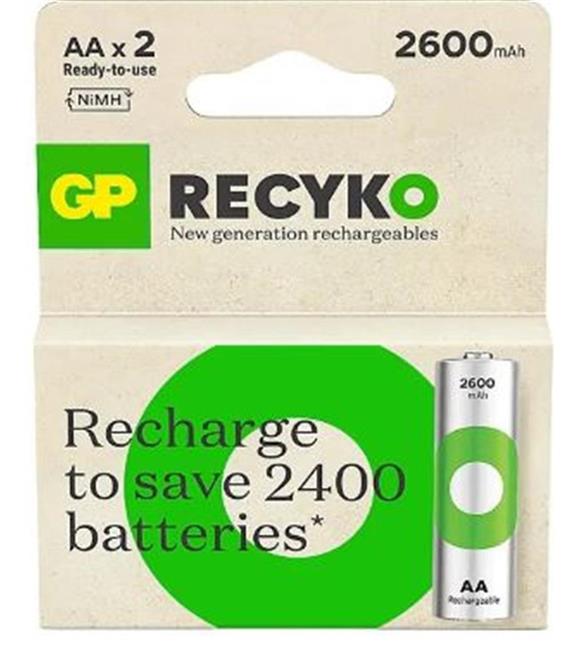 GP AA 2600 mAh Şarjlı Kalem Pil 2