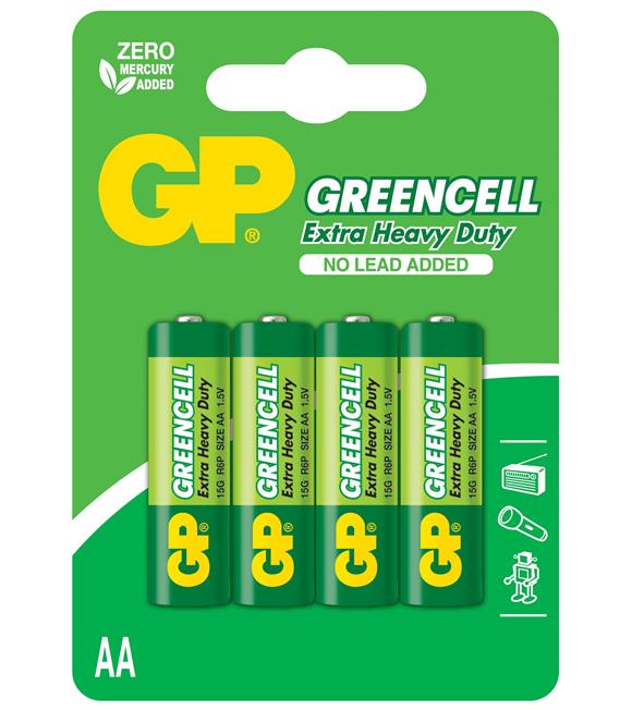 GP Greencel R6 AA Boy Çinko Kalem Pil 4'lü Paket GP15G-U4