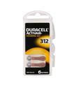 Duracell 312 Numara Düğme Kulaklık Pili İşitme Cihazı İçin 6'lı Paket