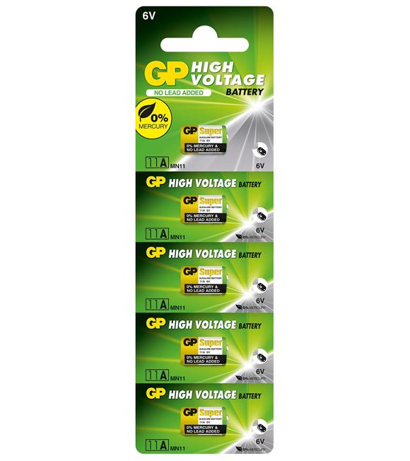 GP GP11A-C5 11A 6V Yüksek Voltaj Spesifik Pil 5'li Paket