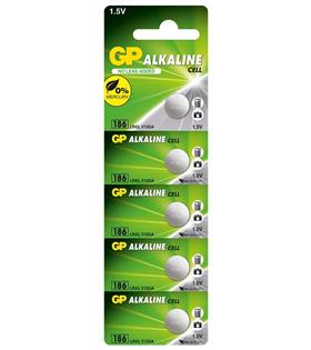 GP GP186-C5 LR43 AG12 Alkalin Düğme Pil 5'li Paket