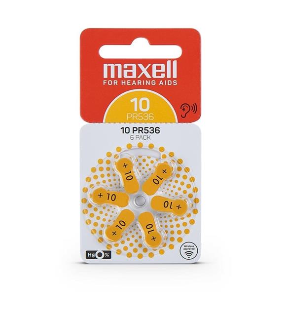Maxell PR536 (10) 1.4V Düğme Kulaklık Pili  6