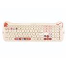 Everest KM-6283 CATTY Renkli Tuşlu Sarı Kablosuz 2.4 + BT Q Multimedia Klavye + Mouse + Pad Set
