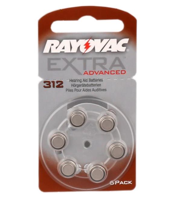 Rayovac 312 Numara Düğme Kulaklık Pili 6'lı Paket