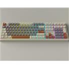 Everest KM-77 Runa Gri-Krem-Kahve Usb Rainbow Aydınlatmalı Sessiz Q Klavye + Mouse Set