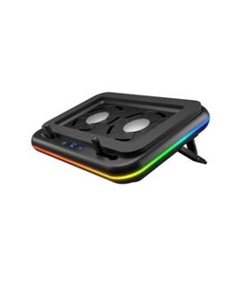 Rampage S55 Angel Siyah 5 Mod RGB 120-120mm 2 Fanlı 14-17 Led Ekranlı Notebook Soğutucu Stand