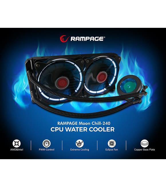 Everest Rampage Chıll-240 Socket am4-2011 - 2-120x120x25mm Su Soğutma Cpu Soğutucu