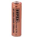 Supex 18650-2500S Şarjlı 3.7 V-2500 mAh Lityum Pil Tırnaklı