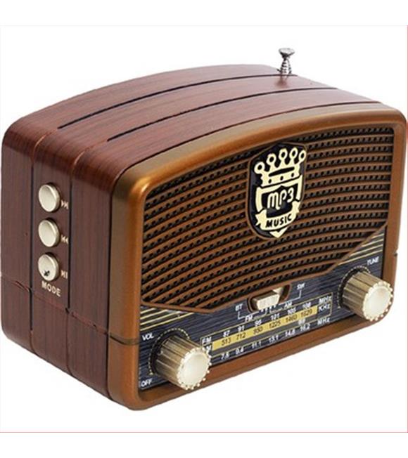 Everton Rt-307  Bluetooth Fm-Usb-Tf-Aux  Şarjlı Nostaljik Radyo