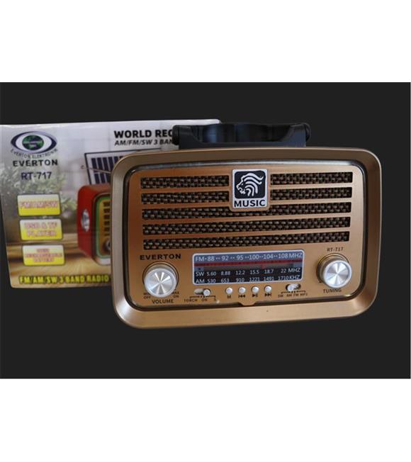 Everton RT-717 Bluetooth-USB-SD-AUX-TF Nostaljik Radyo Bluetooth Hoparlör