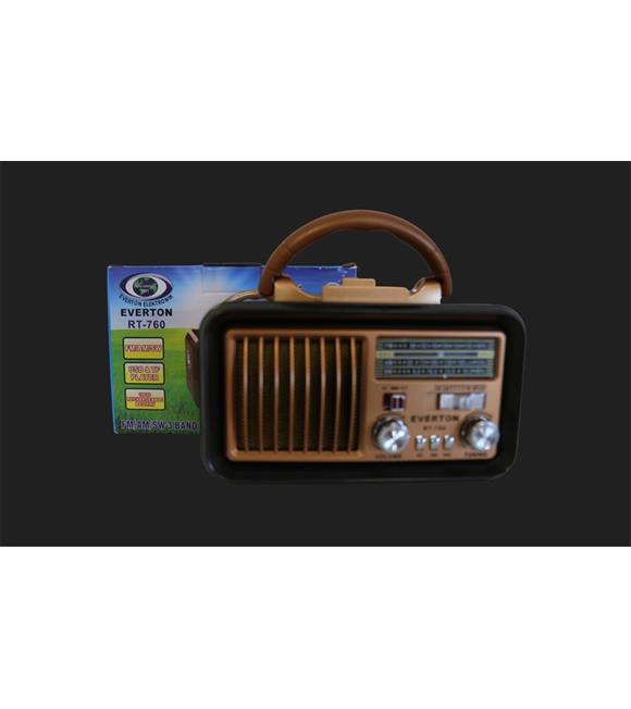 Everton RT-760 Bluetooth-USB-SD-AUX-TF Nostaljik Radyo Hoparlör