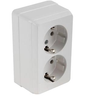 Mutlusan Bron Sıva Üstü İkili Topraklı Priz Beyaz (2160 202 0201)