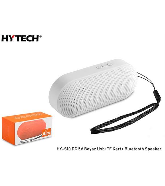 Hytech HY-S10 DC 5V Beyaz Usb+TF Kart+ Bluetooth Speaker