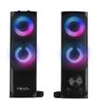 Mikado MD-S102 2.0 3Wx2CH RGB Ledli Siyah USB Soundbar Speaker Hoparlör Bilgisayar Hoparlörü