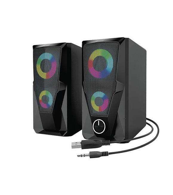 Mikado MD-336 2.0 6 Watt RGB Ledli Siyah Multimedia USB Speaker