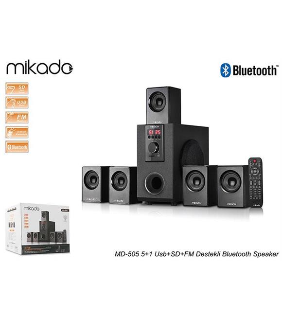 MD-505 5+1 Usb+SD+FM Destekli Bluetooth Speaker