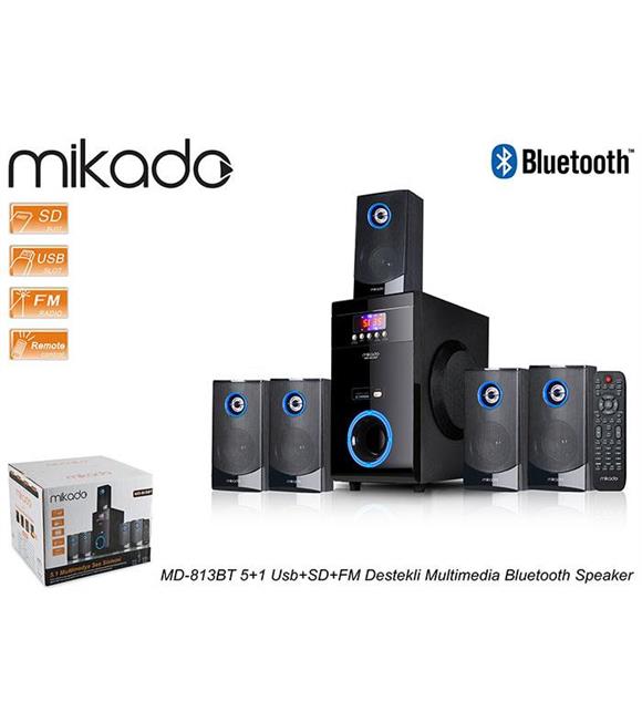 Mikoda MD-813BT 5+1 Usb+Sd+Fm Destekli Multimedia Bluetooth Speaker