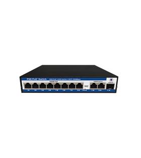 Nova NVC-PSEG0821G 8 Port Poe+ 10-100 Mbps 2 Port 10-100-1000 Mbps Uplink 1 Port SFP Switch 120W