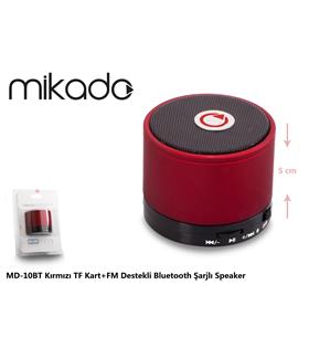 Mikado MD-10BT Kırmızı Micro Sd+Fm Destekli Bluetooth Spekaer