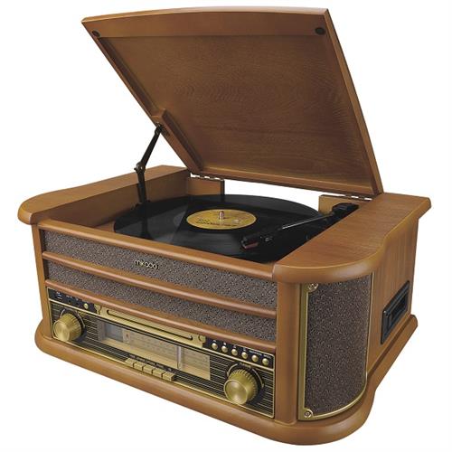 Mikado Nostalgia MN-P325 DÖNENCE Pikap Ahşap 2X5W Stereo Spk MP3 Çalar USB-Radyo-CD-Kaset -BT Müzik Yaza Özel