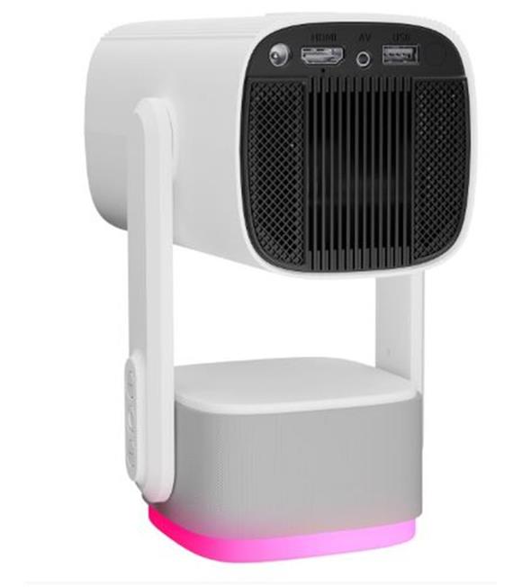 Everest PJ08 Beyaz 5200mAh Otomatik 720P HD 4K Destekli 5200 Lümen Android 11 Ekran HD Proje