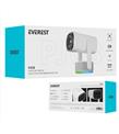 Everest PJ08 Beyaz 5200mAh Otomatik 720P HD 4K Destekli 5200 Lümen Android 11 Ekran HD Proje_1)
