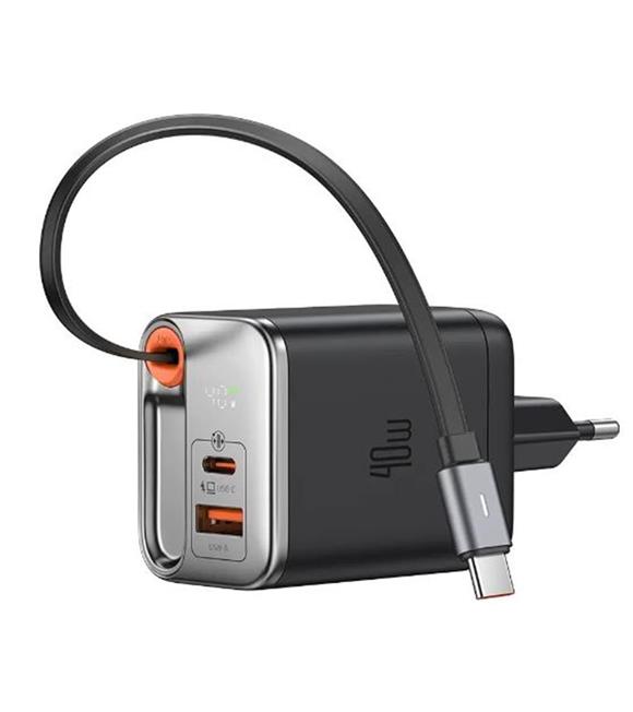 MCDODO CH-4281 40W GaN Şarj Adaptörü Dahili Geri Çekilebilir Kablolu