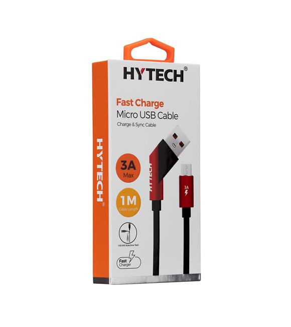 Hytech HY-X215 3A Micro Usb 1m Siyah Data + Sarj Kablosu Cep Telefonu Aksesuarları