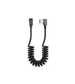 Mcdodo Ca-7310 QC 4.0A 1,8mt Type-c Spıralli Ve Ledli Data-şarj Kablosu Siyah
