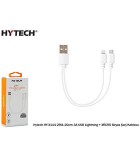 Hytech HY-X114 2İN1 20cm 3A USB Lightning + MİCRO