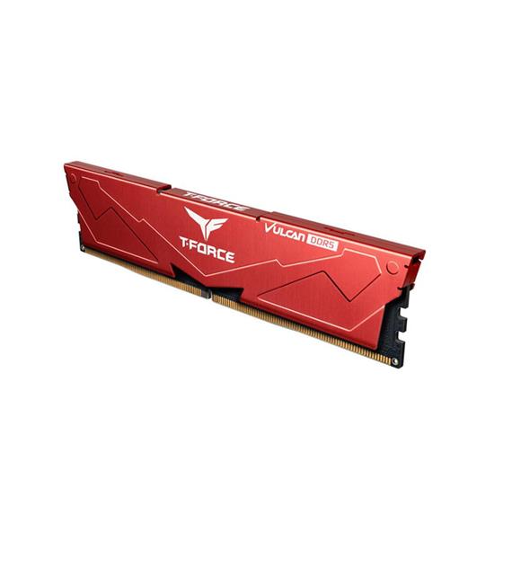 Team T-Force Vulcan Red 16GB (1x16GB) 6000Mhz DDR5 CL38 Kırmızı Gaming Ram (FLRD516G6000HC38A01)