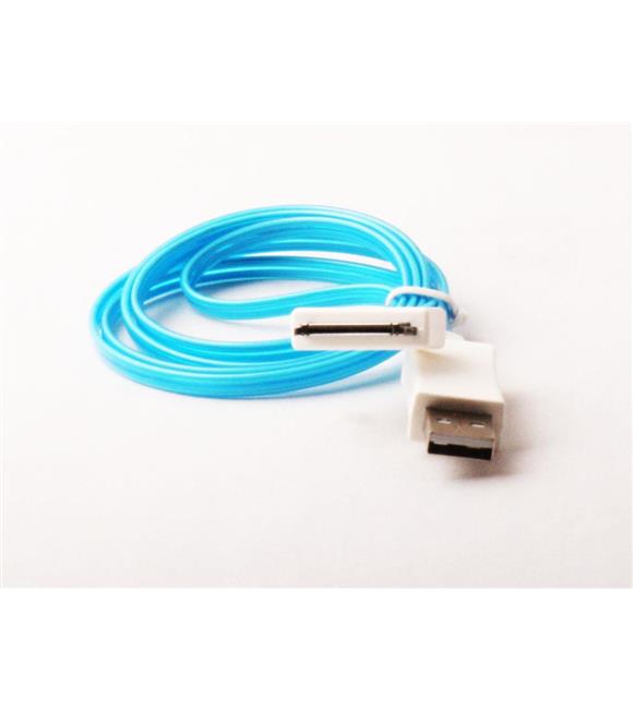 Vcom CU272FS Iphone 4 1mt Ledli Kablo Mavi Cep Telefonu Aksesuarları