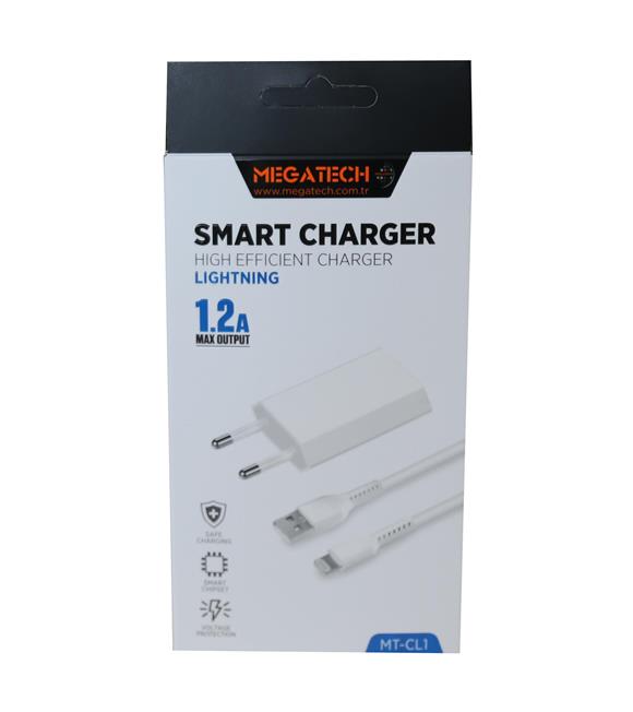 Megatech MT-Cl1 1.2ın Usb Ev Şarj Kafa+Iphone Kablo Cep Telefonu Aksesuarları