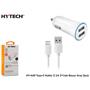 Hytech HY-A49 Type-C Kablo 2.1A 2-Usb Beyaz Araç