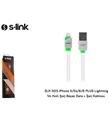S-link SLP-503 iPhone 5-5s-6-6 Plus Lightning 1m Hızlı Şarj Beyaz Data + Şarj Kablosu